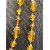 Image 2 : Very Nice 1930s 48" Amber Crystal Necklace