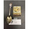 Image 1 : Lot of 2 1930s Royalty Items - Spoon and Matchbook
