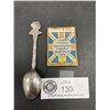 Image 2 : Lot of 2 1930s Royalty Items - Spoon and Matchbook