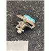 Image 2 : Navajo Turquoise and Silver Vintage Tie Stud