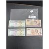 Image 1 : Lot of 4 Vintage Banknotes New Zealand and Fiji