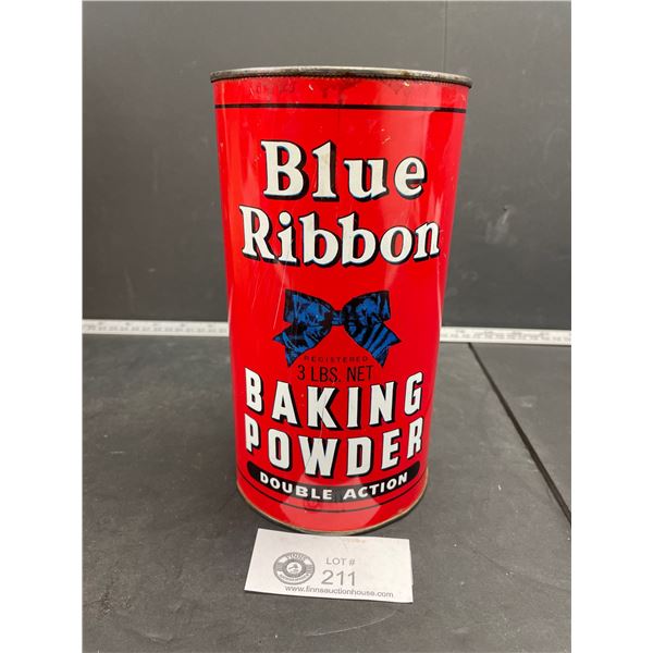Blue Ribbon Baking Powder Tin - 3 Pound