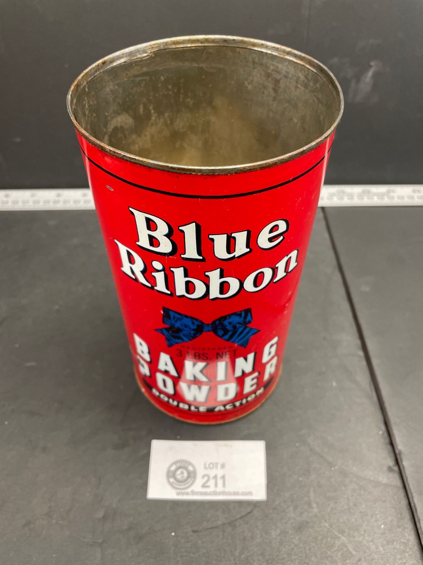 Blue Ribbon Baking Powder Tin - 3 Pound