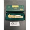 Image 1 : Hand Made Moore Maker Bone Handle Folding Knife - New In Box