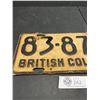Image 3 : Vintage 1949 BC License Plate