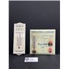 Image 1 : 2 Vintage Advertising Thermometers