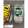 Image 3 : Lot of 2 Full Vintage Oil Cans
