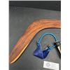 Image 2 : Australian Aboriginal Handcrafted Boomerang - Signed and Handmade Sling Shot