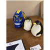 Image 2 : Collectible Lot - Corrections Stuffie, Ceramic Penquins, Holiday Tie, Etc