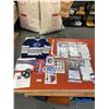 Image 1 : Collectible Lot - Kids Size 8 Vancouver Canucks Jersey, Pucks, Mini Stick, Etc