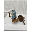Image 1 : Vintage Railway Lantern with Antique Butter Churn