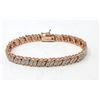 Image 1 : S-Wave Link 2 Tone Diamond Tennis Bracelet