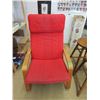 Image 1 : Arm Chair with Red Upholstery