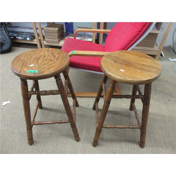 Pair of 24" Wood Stools