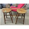 Image 1 : Pair of 24" Wood Stools