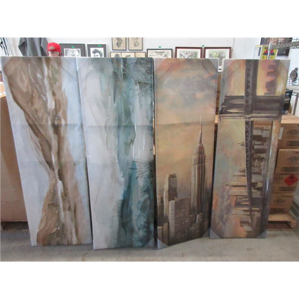 Case of 4 Oversize Wall Canvas Art -20" x 60"