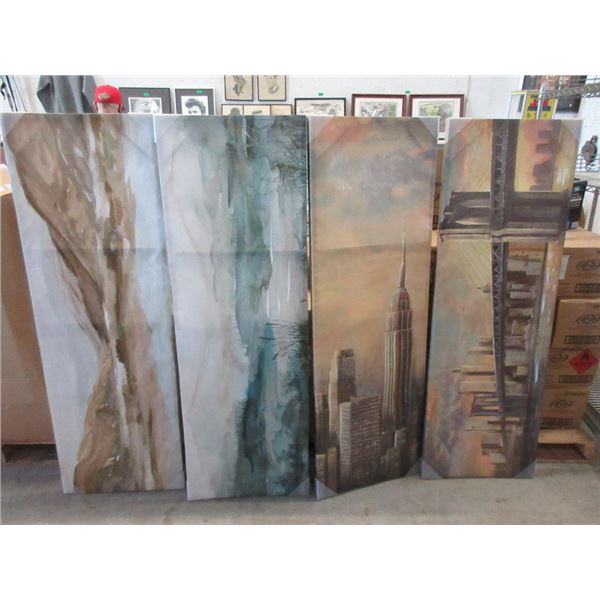 Case of 4 Oversize Wall Canvas Art -20" x 60"