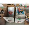 Image 1 : Box of 100 Assorted & Box of 10 Superman Comics