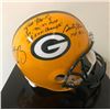 Image 1 : RARE Signed Brett Favre, Aaron Rodgers & Bart Starr Green Bay Packer Helmet