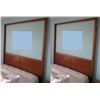 Image 1 : Qty 2 Queen Size Wooden Headboard 66"x90"H (Framed Art & Bed Not Included)