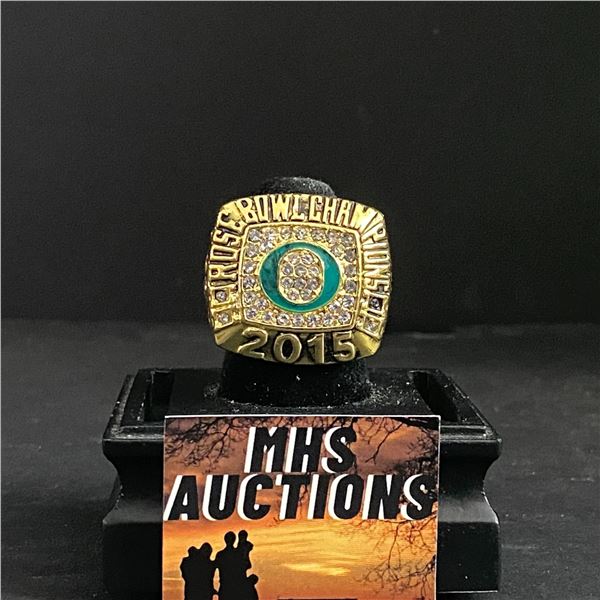 OREGON DUCKS CHAMPIONS 2015 "DUCKS" NATIONAL CHAMPIONSHIP REPLICA RING (ref1074)