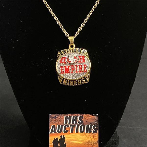 SAN FRANCISCO 49ERS 2010 N.F.L CHAMPIONSHIP NECKLACE (ref335)