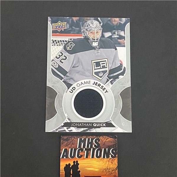 JONATHAN QUICK JERSEY CARD 2017/18 U.D SERIES 1 HOCKEY (ref2185)