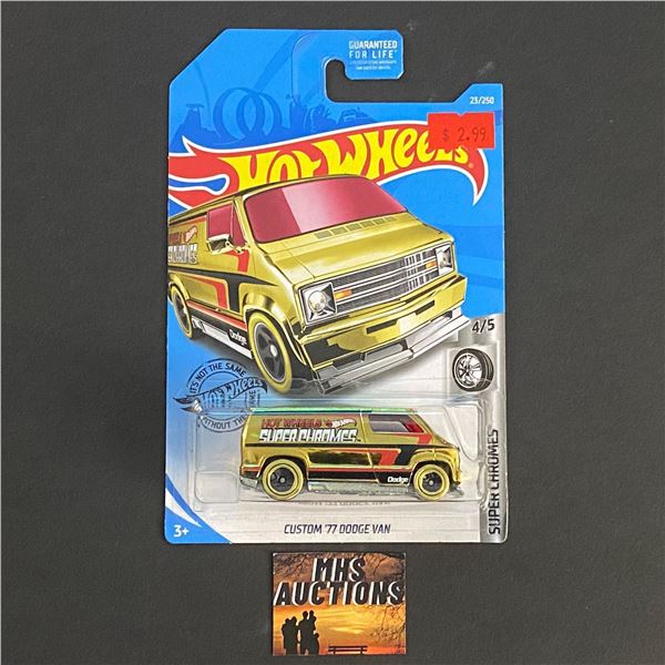 HOT WHEELS CUSTOM '77 DODGE VAN 1/64TH SCALE (ref114)