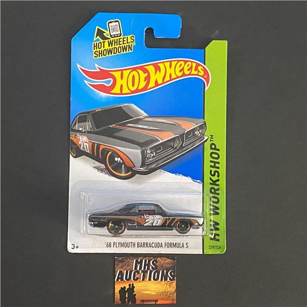 HOT WHEELS '68 PLYMOUTH BARRACUDA FORMULA S 1/64TH SCALE (ref118)