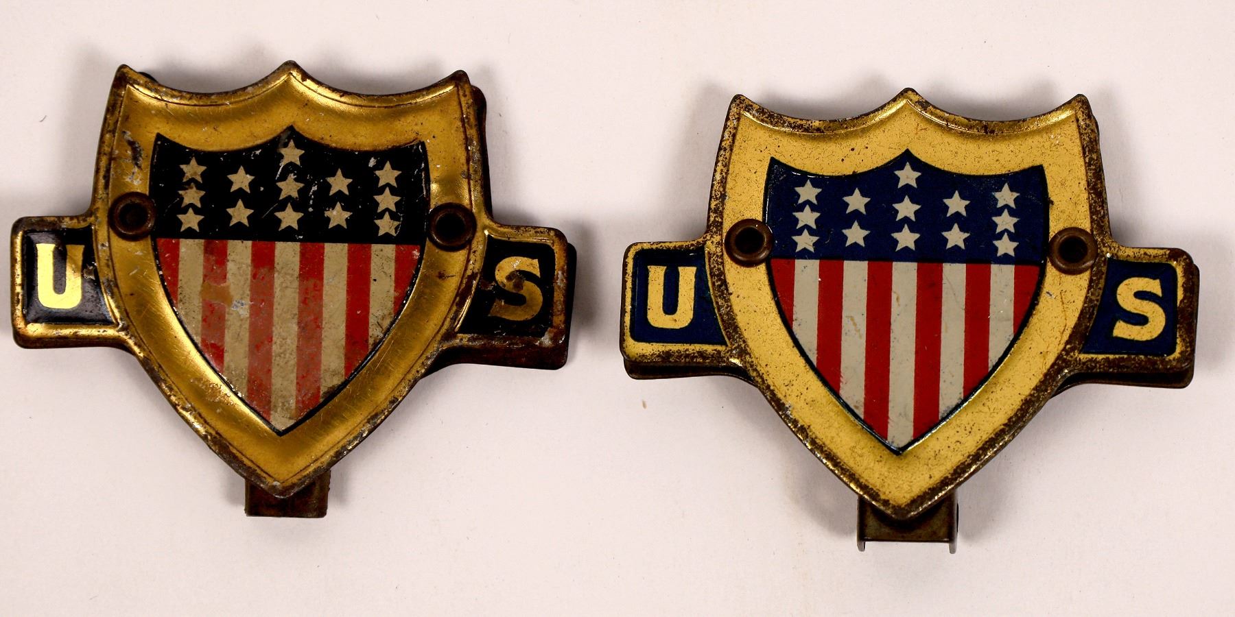 Antique Federal Shield Mountable Badges w/13-Star Flag (2) [143244 ...