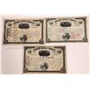 Image 1 : Moulton Mining Company Stock Certificates signed by W.A. Clark/President (3)  [143542]