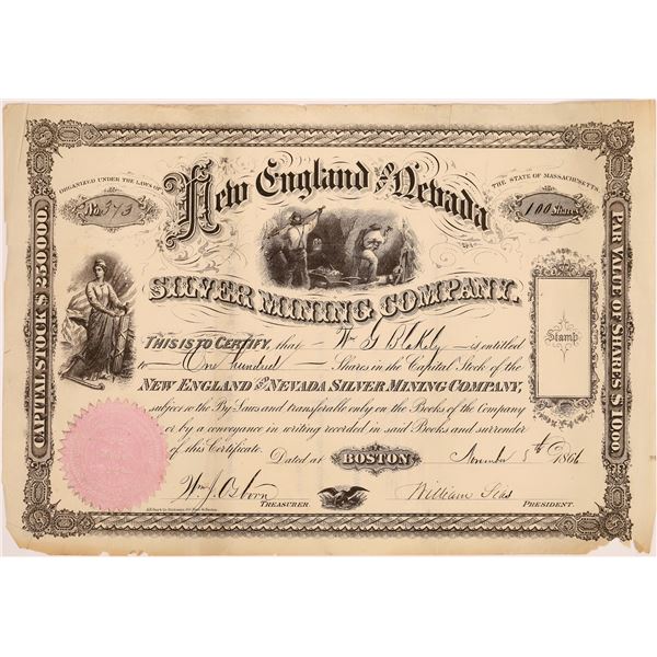 New England & Nevada SMC Stock Certificate  [130981]