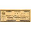 Image 1 : Betty O'Neal Mining Company Stock Certificate  [134630]