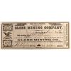 Image 1 : Globe Mining Co. Stock Certificate, 1865  [130909]