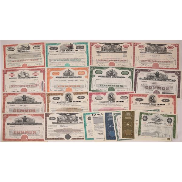 Major Airline Stock Certificate Collection  [143641]