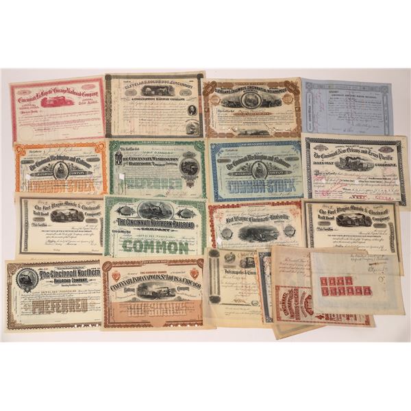 Cincinnati Railroad Stock Certificate Collection  [113829]