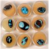 Image 1 : Turquoise Cabochons - 9 pcs, 65 carats  [145341]