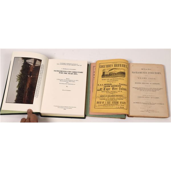 Sacramento Directories; 1851 (reprint from 2000), 1863  [145136]
