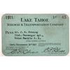 Image 1 : Lake Tahoe Railway & Transportation Company Annual Pass  [134599]
