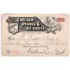 Image 1 : Chicago, Peoria & St. Louis Railway Annual Pass  [134727]