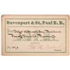 Image 1 : Davenport & St. Paul Railroad Annual Pass  [134602]
