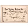 Image 1 : Utah Northern Railroad Company Annual Pass  [134487]