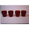 Image 4 : Villeroy & Boch Ruby Glasses + 4 glass shotglasses?