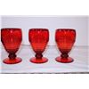 Image 3 : Vintage Ruby Red Glasses (6)