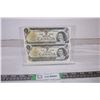 Image 2 : Bank Of Canada $1 Bills - Concurrent serial #'s