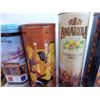 Image 3 : (7) tin containers (alcohol brands)