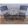 Image 2 : *Stone Table with 2 metal mesh chairs