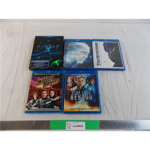 (5) assorted sci fi blu-rays