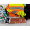 Image 3 : Silicone half mask, filter, hard hat, construction vest, misc