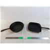 (2) Cast iron frying pans